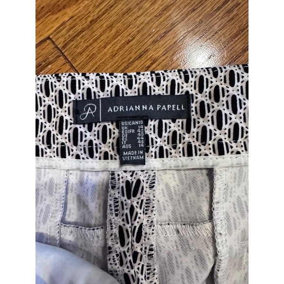 Adrianna Papell Printed Button Closure Pockets Straight-Leg Pants US 10 Office - Picture 5 of 6